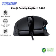 Chuột Gaming Logitech G402 Hyperion Fury - 4000 DPI, LED RGB, Tốc Độ Quét 1ms, Thiết Kế Công Thái Học - Phụ Kiện Chơi Game Chuyên Nghiệp