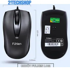 Chuột Fuhlen L102 - Chuột Máy Tính Quang Học Ergonomic Dành Cho Game Thủ & Văn Phòng - Độ Phân Giải Cao, Kết Nối USB, Thiết Kế Hiện Đại