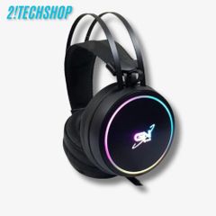 Tai Nghe GNet GH5 RGB Chụp Tai Đen, Âm Thanh 7.1 USB LED, Micro Lọc Âm, Dây 1.8m - Hàng Chính Hãng, Phù Hợp Game và Học Online