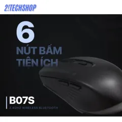 Chuột Không Dây Fuhlen B07S - Chuột Máy Tính Ergonomic 1600 DPI, Kết Nối 2.4GHz, Thích Hợp Cho Văn Phòng và Chơi Game