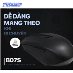 Chuột Không Dây Fuhlen B07S - Chuột Máy Tính Ergonomic 1600 DPI, Kết Nối 2.4GHz, Thích Hợp Cho Văn Phòng và Chơi Game