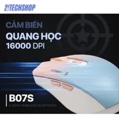 Chuột Không Dây Fuhlen B07S - Chuột Máy Tính Ergonomic 1600 DPI, Kết Nối 2.4GHz, Thích Hợp Cho Văn Phòng và Chơi Game