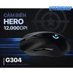 Chuột Không Dây Gaming Logitech G304 - HERO 12.000 DPI, Thiết Kế Nhẹ, Kết Nối Lightspeed, Pin 250 Giờ, Chuột Chơi Game Chất Lượng Cao