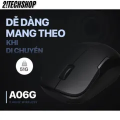 Chuột Không Dây Ergonomic Fuhlen A06G - Kết Nối USB 2.4GHz, Độ Phân Giải 1000DPI, Thiết Kế Tiện Lợi, Hỗ Trợ Đa Nền Tảng