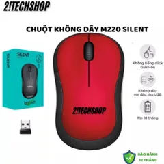 Chuột Không Dây Logitech M220 Silent - Thiết Kế Nhỏ Gọn, Không Tiếng Ồn, Thích Hợp Cho PC/Laptop, Bảo Hành 12 Tháng