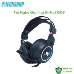 Tai Nghe Chụp Tai GNET G09 LED RGB - Tai Nghe Gaming Chất Âm Tuyệt Hảo, Thoải Mái, Chính Hãng, Đổi Màu Ấn Tượng