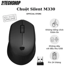 Chuột Không Dây Logitech M330 Silent Plus - Giảm Ồn 90%, Kết Nối USB 2.4GHz, Thiết Kế Công Thái Học Cho Laptop/PC, Pin Lên Đến 24 Tháng