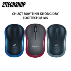 Chuột Không Dây Logitech M185 - Kết Nối USB Tiện Lợi Cho Văn Phòng & Laptop, Độ Phân Giải 1000DPI, Tặng Pin, Bảo Hành 12 Tháng
