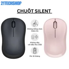 Chuột Không Dây Logitech M220 Silent - Chuột Văn Phòng Yên Tĩnh 2.4GHz, Thiết Kế Nhỏ Gọn, Tuổi Thọ Pin 18 Tháng