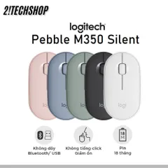 Chuột Không Dây Logitech Pebble M350 - Thiết Kế Thời Trang, Kết Nối Bluetooth/USB, Yên Tĩnh Cho Laptop và PC, BH 12 Tháng
