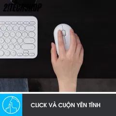 Chuột Không Dây Logitech Pebble M350 - Thiết Kế Thời Trang, Kết Nối Bluetooth/USB, Yên Tĩnh Cho Laptop và PC, BH 12 Tháng