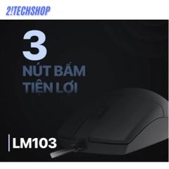 Chuột Gaming DAREU LM103 Ergonomic - Cảm Biến Quang Học 3200 DPI, LED RGB, Thiết Kế Công Thái Học Cho Game Thủ