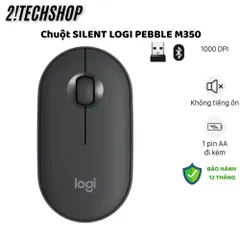 Chuột không Dây Bluetooth Logitech M350 Đen OEM - Thiết Kế Nhỏ Gọn, Yên Tĩnh, Chuột Văn Phòng, Bảo Hành 12 Tháng