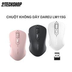 Chuột Không Dây DareU LM115G Đen/Trắng/Hồng - Chuột Gaming Văn Phòng Giá Rẻ, Kết Nối USB, Điều Chỉnh DPI, Bảo Hành 12 Tháng