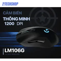 Chuột không dây DAREU LM106G - Chuột Gaming Ergonomic 1200 DPI, Kết Nối 2.4GHz, Thay Pin AA Dễ Dàng - Trải Nghiệm Chơi Game Tối Ưu