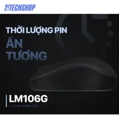 Chuột không dây DAREU LM106G - Chuột Gaming Ergonomic 1200 DPI, Kết Nối 2.4GHz, Thay Pin AA Dễ Dàng - Trải Nghiệm Chơi Game Tối Ưu