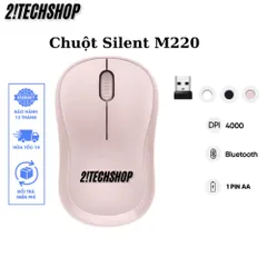 Chuột Không Dây Logitech M220 Silent - Giảm Tiếng Ồn, Kết Nối USB, Thiết Kế Nhỏ Gọn, Phù Hợp Cho PC/Laptop, Bảo Hành 12 Tháng