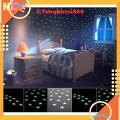 Bộ 100 Sao Lân Tinh Phát Sáng Đa Màu - Trang Trí Tường Huyền Diệu, Đèn Dạ Quang Cho Không Gian Hấp Dẫn, Dễ Dàng Gắn Trên Tường