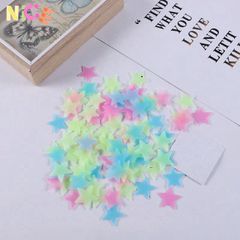 Gói 100 Ngôi Sao Dạ Quang Màu Sắc Rực Rỡ - Trang Trí Tường Huyền Ảo, Cho Không Gian Thêm Lấp Lánh và Thư Giãn