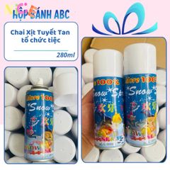 Chai Xịt Bọt Tuyết 280ml Trang Trí Tiệc Sinh Nhật - Phụ Kiện Hoàn Hảo Cho Mọi Dịp Lễ và Kỷ Niệm