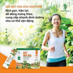 Mật Hoa Dừa Sokfarm Hộp 12 Gói - Tự Nhiên, Hữu Cơ, Nguyên Chất, Không Đường, Chất Bảo Quản - Thực Phẩm An Toàn, Bổ Dưỡng