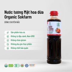 Nước Tương Mật Hoa Dừa Organic Sokfarm 500ml - Thực Phẩm Hữu Cơ, Chất Lượng Cao, Ít Muối, Không Đậu Nành, An Toàn Cho Sức Khỏe
