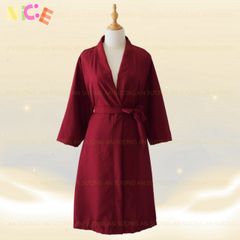 Áo Choàng Spa Cotton Dịu Mát - Đối Tượng 40-100kg - Không Bóng, Nhẹ Nhàng