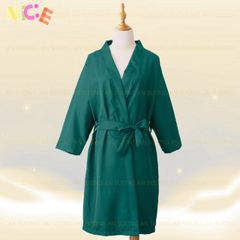 Áo Choàng Spa Cotton Dịu Mát - Đối Tượng 40-100kg - Không Bóng, Nhẹ Nhàng