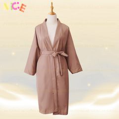 Áo Choàng Spa Cotton Dịu Mát - Đối Tượng 40-100kg - Không Bóng, Nhẹ Nhàng