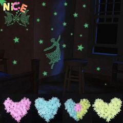 Bộ 100 Nhãn Dán Dạ Quang Ngôi Sao Nhiều Màu - Trang Trí Phòng Ngủ Bé Yêu, Phát Sáng Rực Rỡ Trong Đêm