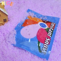 Gói bột tuyết nhân tạo màu siêu mịn 25g - Nguyên liệu hoàn hảo cho slime mây và trang trí lễ hội Giáng Sinh