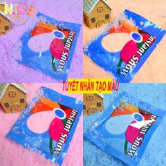 Gói bột tuyết nhân tạo màu siêu mịn 25g - Nguyên liệu hoàn hảo cho slime mây và trang trí lễ hội Giáng Sinh