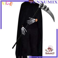 Bộ Hóa Trang Thần Chết Halloween Độc Đáo - Áo Choàng Có Mũ, Găng Tay Xương & Phụ Kiện Tạo Nên Phong Cách Kinh Dị ấn Tượng