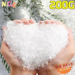 Bột Tuyết Giáng Sinh Pha Chế Từ PET - Trang Trí Cảnh Quan Mùa Đông, Hiệu Ứng Tuyết Thực Tế, Nhiều Khối Lượng 50/100/200g