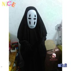 Bộ Trang Phục Hóa Trang Vô Diện Spirited Away - Áo Choàng Đen, Mặt Nạ Mystical & Găng Tay - Cosplay Dành Cho Trẻ Em Và Người Lớn