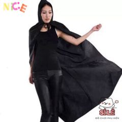 Áo Choàng Phù Thủy Harry Potter Đen Bí Ẩn Kèm Mũ - Trang Phục Halloween Độc Đáo Cho Các Tín Đồ Văn Hoá Pop