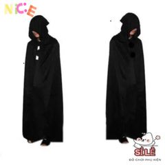 Áo Choàng Phù Thủy Harry Potter Đen Bí Ẩn Kèm Mũ - Trang Phục Halloween Độc Đáo Cho Các Tín Đồ Văn Hoá Pop
