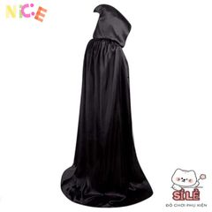 Áo Choàng Phù Thủy Harry Potter Đen Bí Ẩn Kèm Mũ - Trang Phục Halloween Độc Đáo Cho Các Tín Đồ Văn Hoá Pop