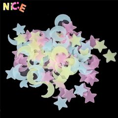 Ngôi Sao Dạ Quang 100 Chiếc Trang Trí Phòng Ngủ Trẻ Em - Bộ Trang Trí Ánh Sáng Huyền Ảo Mặt Trăng Ngôi Sao Sáng Đêm
