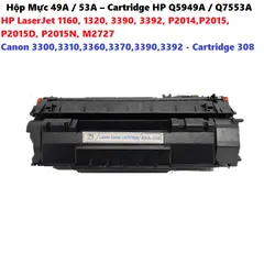 Hộp Mực In 49A / 53A - Cartridge HP Q5949A / Q7553A Cho Máy LaserJet 1160, 1320, P2014, P2015 - Chất Lượng Cao, In Siêu Nét, Tiết Kiệm Mực