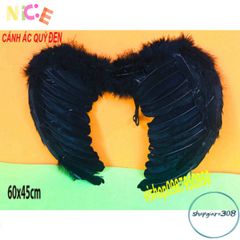 Bộ Cánh Thiên Thần Đen Trắng Cosplay - Phụ Kiện Hóa Trang Đặc Biệt Cho Tiệc Halloween và Sự Kiện Nghệ Thuật