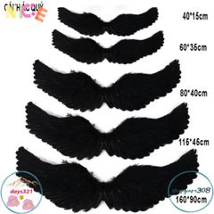 Bộ Cánh Thiên Thần Đen Trắng Cosplay - Phụ Kiện Hóa Trang Đặc Biệt Cho Tiệc Halloween và Sự Kiện Nghệ Thuật