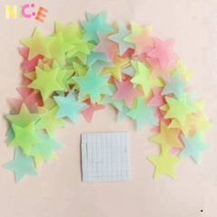 Gói 100 Ngôi Sao Phát Sáng Dán Tường - Đồ Trang Trí Phát Sáng Rực Rỡ Trong Đêm, Kèm Băng Dính Hai Mặt Dễ Dàng Sử Dụng