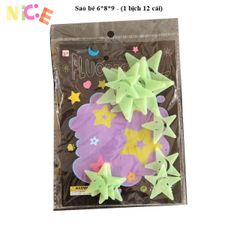 Bộ 100 Ngôi Sao Dạ Quang 5 Cánh - Trang Trí Phòng Ngủ, Bàn Học, Phát Sáng Trong Đêm, Tạo Không Gian Huyền Ảo