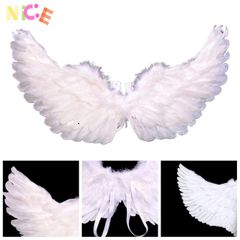 Đôi Cánh Lông Vũ Thiên Thần Trắng - Phụ Kiện Thời Trang Cực Chân Thực Cho Halloween Và Dạ Hội Hóa Trang