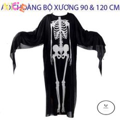 Bộ Trang Phục Halloween Áo Choàng Xương và Mặt Nạ Ma - Thời Trang Hóa Trang Bí Ẩn Với Chất Liệu Bền Đẹp, Phù Hợp Mọi Đối Tượng