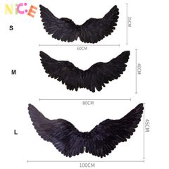 Cánh Thiên Thần Lông Vũ Đen Trắng - Phụ Kiện Cosplay Halloween Độc Đáo cho Khiêu Vũ và Trang Trí Sự Kiện