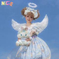 Cánh Thiên Thần Lông Vũ Đen Trắng - Phụ Kiện Cosplay Halloween Độc Đáo cho Khiêu Vũ và Trang Trí Sự Kiện