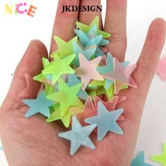 Bộ 100 Nhãn Dán Dạ Quang Ngôi Sao Màu Sắc - Trang Trí Phòng Trẻ Em, Phát Sáng Trong Bóng Tối, Dễ Dàng Dán, An Toàn Cho Bé