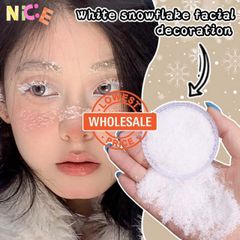 Bông Tuyết Nhân Tạo Giáng Sinh - Bộ 10 Miếng Trang Trí Nail Art DIY Mùa Đông, Không Tan Chảy, Dễ Sử Dụng